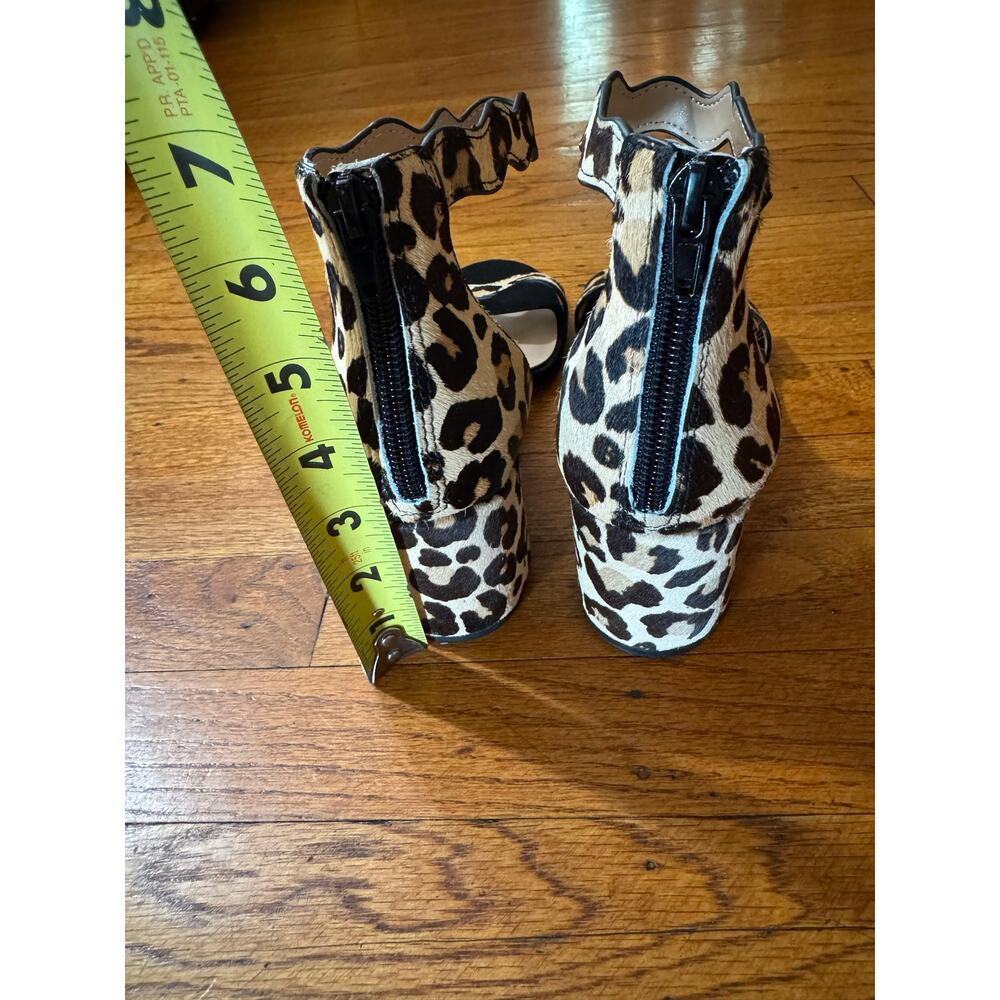 INC International Concepts Hadwin Leopard Scalloped Block Heels 8.5M - Picture 2 of 4